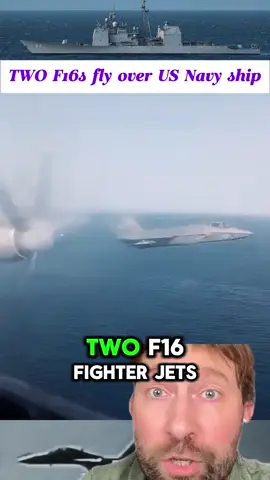 TWO F16s fly over US Navy ship (the USS JASON Dunham) #usnavy #navy #war #venezuela #16