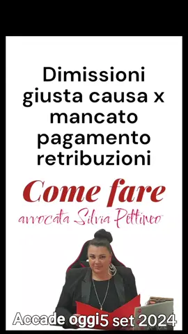 Dimissioni x giusta causa: MANCATO PAGAMENTO RETRIBUZIONE Per ottenere la disoccupazione occorre la perdita involontaria del lavoro, per questo se si rassegnano le dimissioni volontarie non si ha diritto alla disoccupazione, xche il lavoro hai scelto tu di perderlo. In determinati casi, xro, la giurisprudenza ha equiparato la perdita involontaria del lavoro all'impossibilita di continuare a lavorare in quel posto, esistono dunque delle situazioni che, se si verificano, costringono chi lavora a dare le dimissioni (come non essere più pagati x il lavoro prestato) e tale costrizione, legittima la percezione della naspi.  Io vorrei continuare a lavorare, ma se non mi pagano mi é impossibile. Purtroppo si è abusato nel passato di questo istituto e oggi prendere la naspi in caso di dimissioni x giusta causa é diventato quasi impossibile.  Per prima cosa ricordatevi sempre che x percepire la naspi dovrete dimostrare voi all'inps la giusta causa quindi dovete precostituitvi delle prove documentali. 1)se il datore non vi paga da due mesi, mandategli una email pec o racc a/r dove gli chiedete il pagamento, cercate di essere specifiche nelle richieste, se passa un altro mese e non vi ha ha ancora pagato, fate lo stesso passaggio di prima.  Effettuate anche una denuncia scritta all'ispettorato con le stesse richieste. Servono prove.  Ricordatevi anche Il mancato pagamento delle retribuzioni x giurisprudenza, deve essere di almeno 3 mesi e deve essere reiterato nel tempo (quindi se é la prima volta che capita potrebbero non riconoscervi la giusta causa)x questo se non vi pagano, scrivete sempre! Potrebbe tornarvi utile x il futuro. RICORDATEVI CHE La Cassazione non riconosce le dimissioni per giusta causa di chi lavora in caso di mancato pagamento dI UN SOLO stipendio o in caso di più mesi se tale inadempimento è accettato implicitamente senza scrivere nulla per troppi mesi. In pratica se non contestate il mancato pagamento vuol dire che a voi sta bene cosi quindi, niente naspi! #dimissioni #dimissionipergiustacausa #giustacausa #lavoro         #accadeoggi 