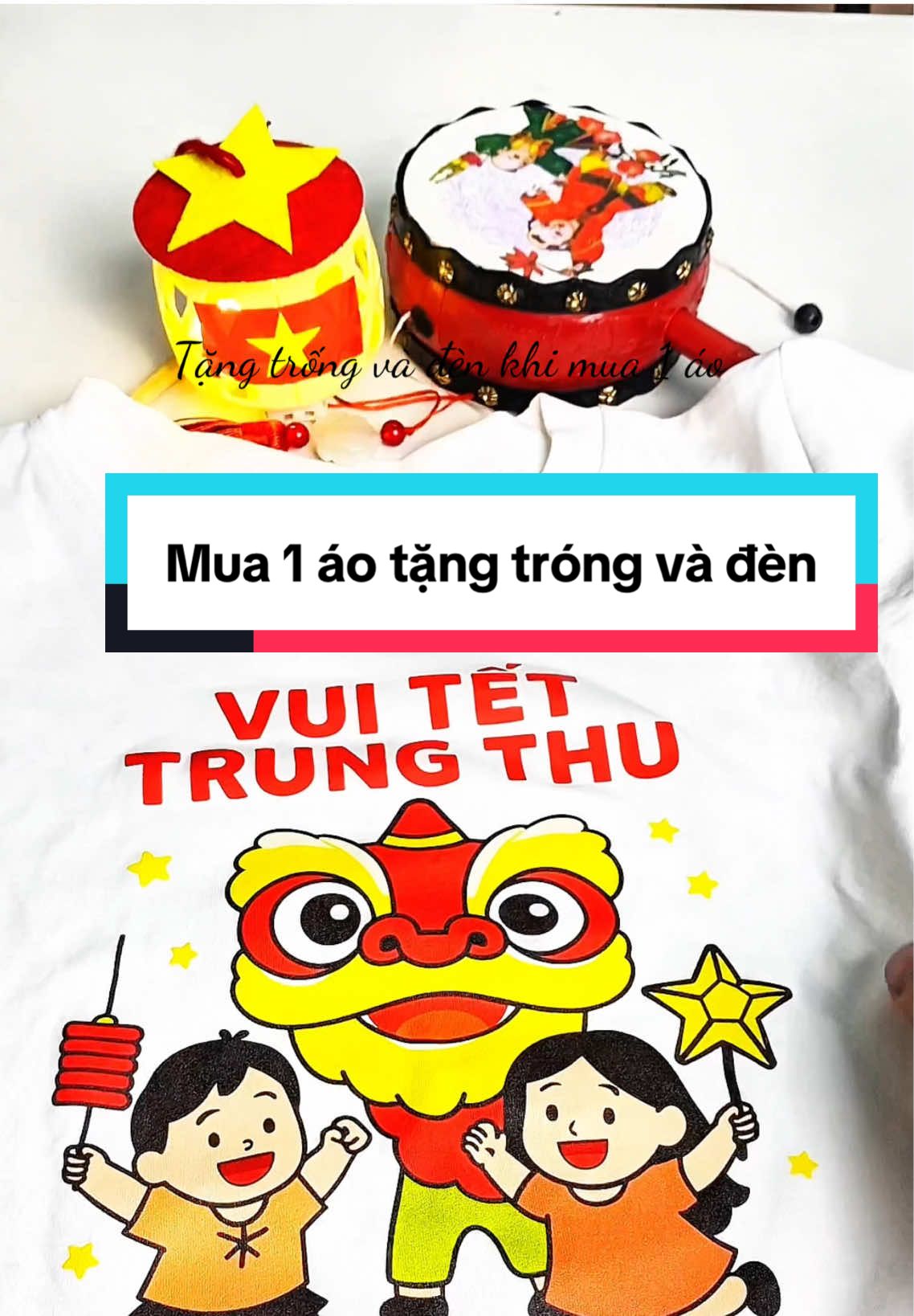 Áo vui tết Trung Thu cho bé. Mua 1 áo tặng đèn tặng tặng trống #aochobe #aobetrai #trungthu2025 #tettrungthu #aobegai 