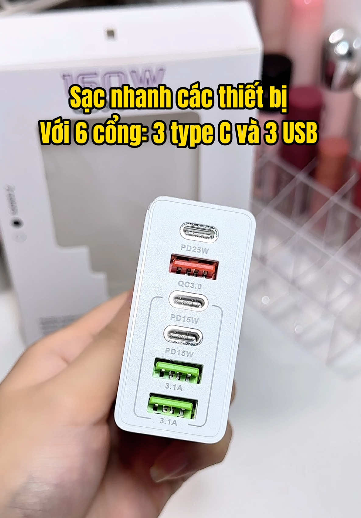 Củ Sạc nhanh 6 cổng 160W kèm quà tặng ưu đãi có hạn #bipostore #cusacnhanh160w #capsac4in1 #mua1tang1 #reviewdocongnghe #thietbidientu #muangaytaitiktok 