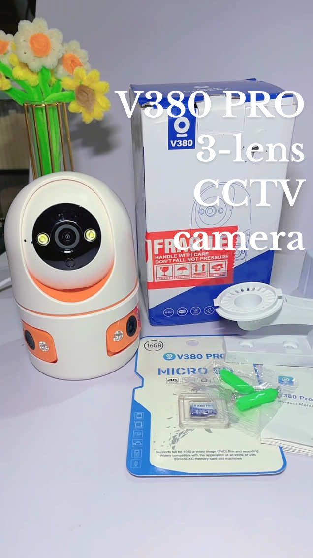 This tiny device replaces 3 cameras 🤯 Full HD, night vision, wide-angle security. #v380 #v380pro #cctv #cctvcamera #v380procctv 