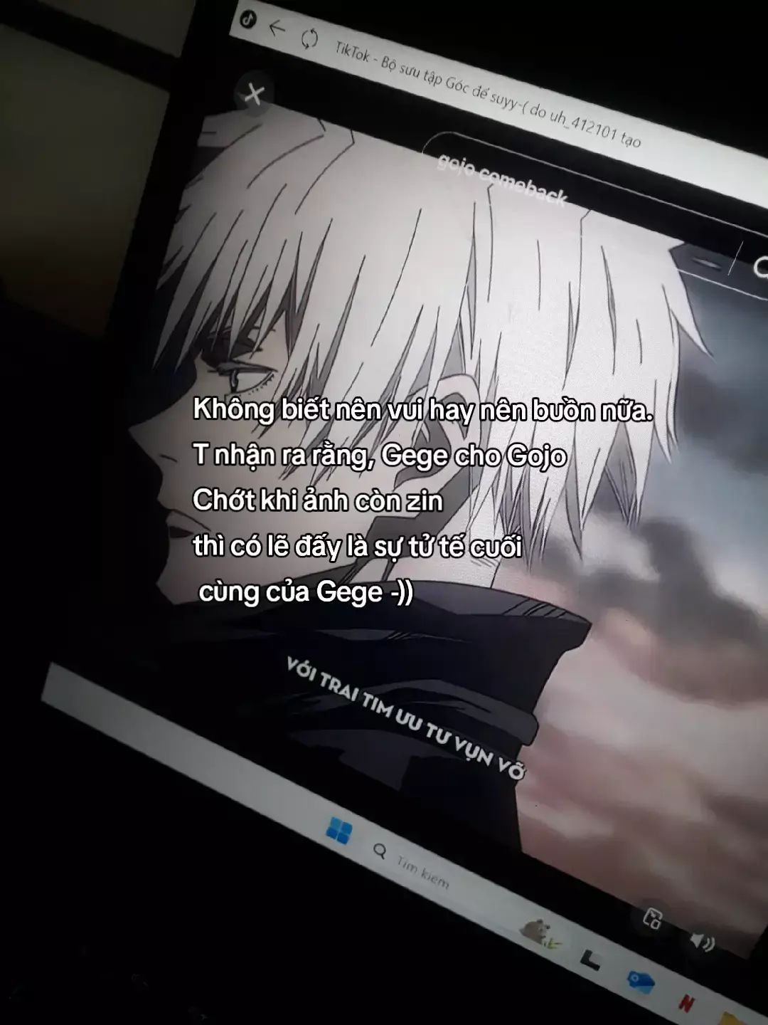 Vô phúc lắm mới đu JJK 😭💔#xuhuongtiktok #GojoSatoru #jjk #satorugojo #xhhhhhhhhhhhhhhhhhhhhhhh 