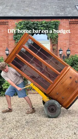 I came across this old cabinet and loved the idea of turning it into my dream home bar 🥹😍 #homedecor #DIYFurniture #InteriorInspo #interiordesign #upcycling 