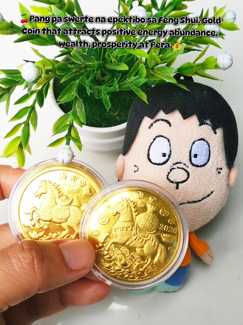 ‼️invite wealth✅ abundance ✅ and Prosperity into your life with this fengshui Lucky charm Gold Coin. #2026  #pampaswerte  #luckycharm  #yearoftheHorse  #goldenmoneyfoilcoin 