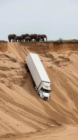 Elephants Working Together To Save A Truck Driver From Deadly Crash! #rescue #animals #Wildlife 