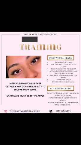 Ready to level up your beauty skills? We offer both funded and private courses designed to help you succeed. Message us now to reserve your place 💌 #beautycourses #ukbeauty #fundedcourses #beauty #beautybradford        