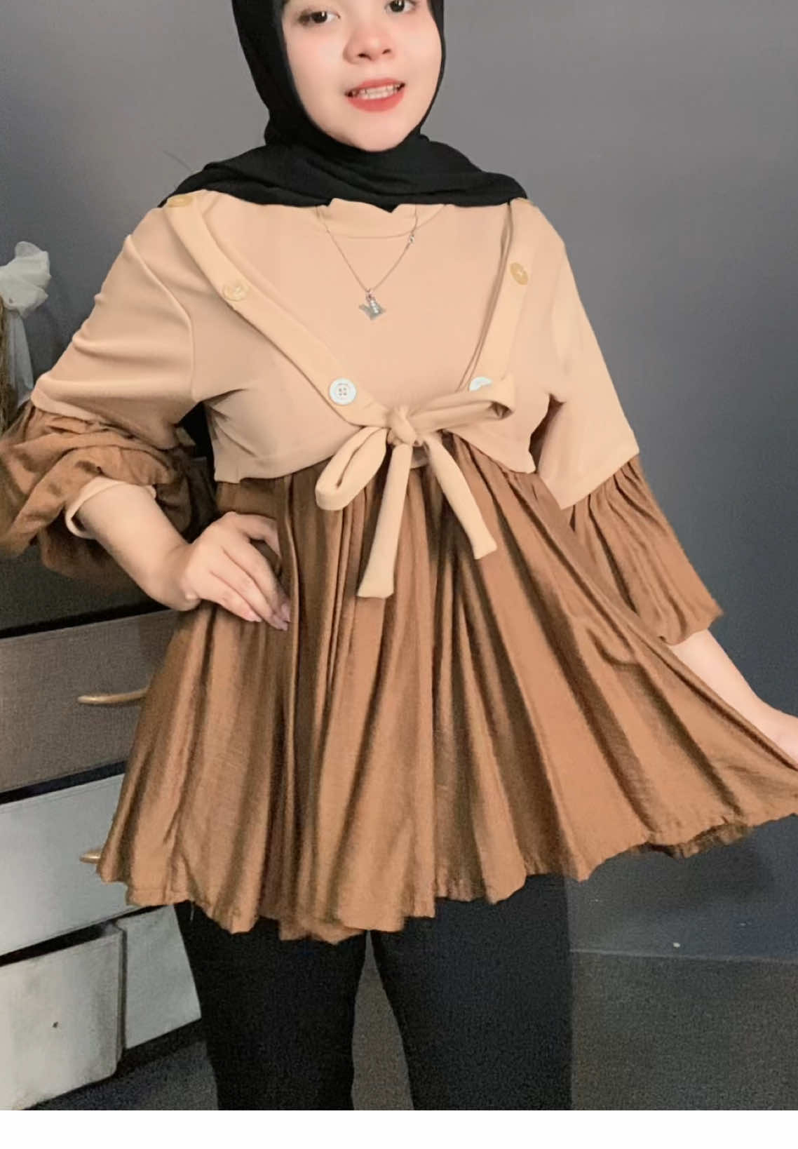 Lora Moca-Choco🤎🧡 #fypage #blouselucu #blousewanita #blouseknit 