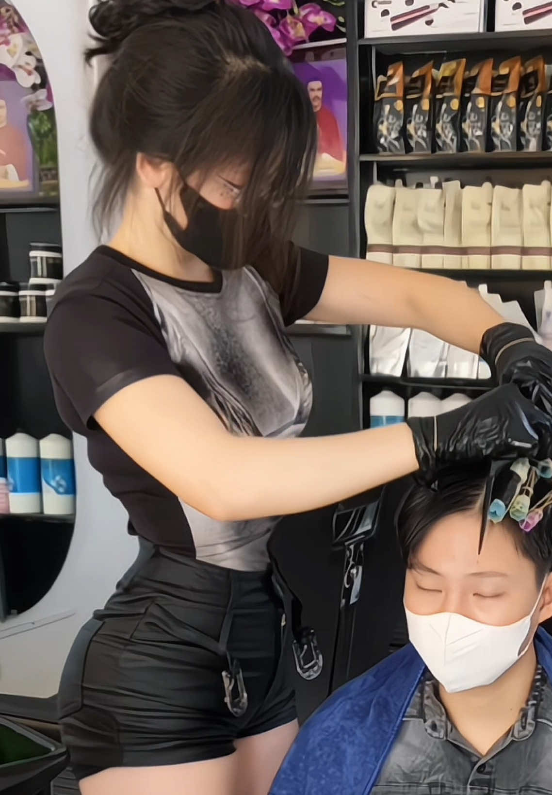Uốn side part ..#nubarber #conhanhbaber #conhanh #tocnamdep #tocnam 