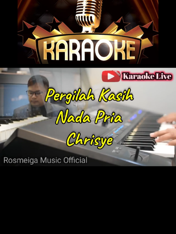 Pergilah Kasih (Nada Pria) #karaoke #karaokenadapria #tembangkenangan #rosmeigamusicofficial 