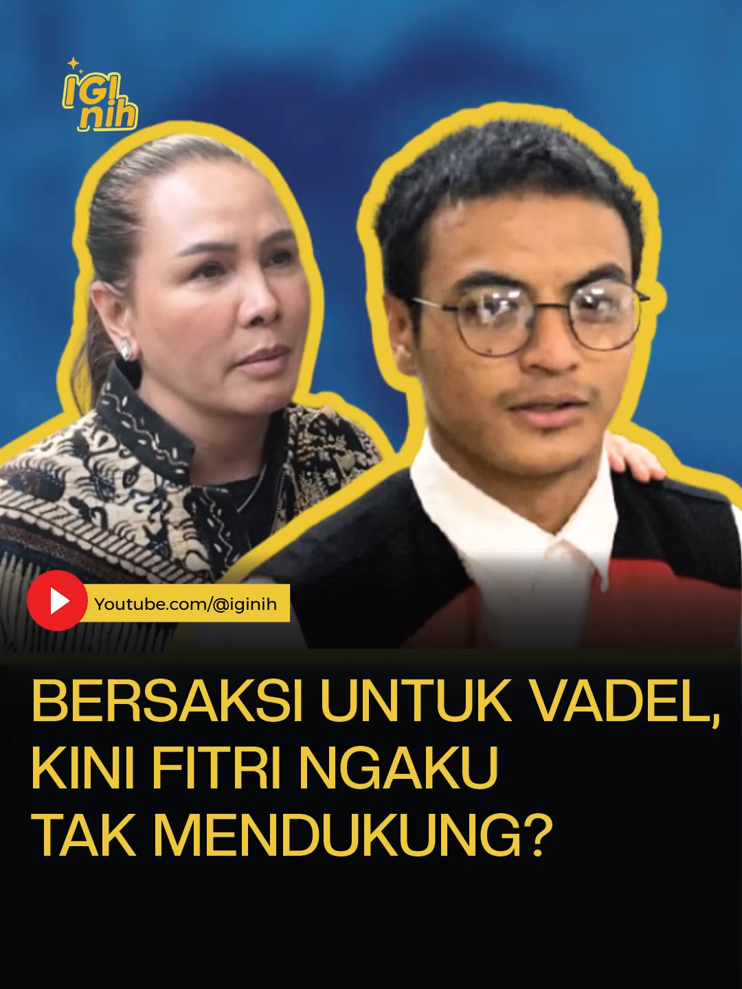Kasus yang menyeret nama Vadel Badjideh kini sudah sampai di titik hukuman. Vadel resmi dituntut belasan tahun penjara dan denda miliaran rupiah. Kuasa hukum Vadel kecewa. Namun, yang jadi sorotan juga adalah sosok Fitri Salhuteru. Yang dulu terang terangan membela, kini menyatakan tidak mendukung? Simak informasi selengkapnya di Youtube atau Facebook fanpage IGInih! #IGInih #VadelBadjideh #FitriSalhuteru #Lolly #NikitaMirzani