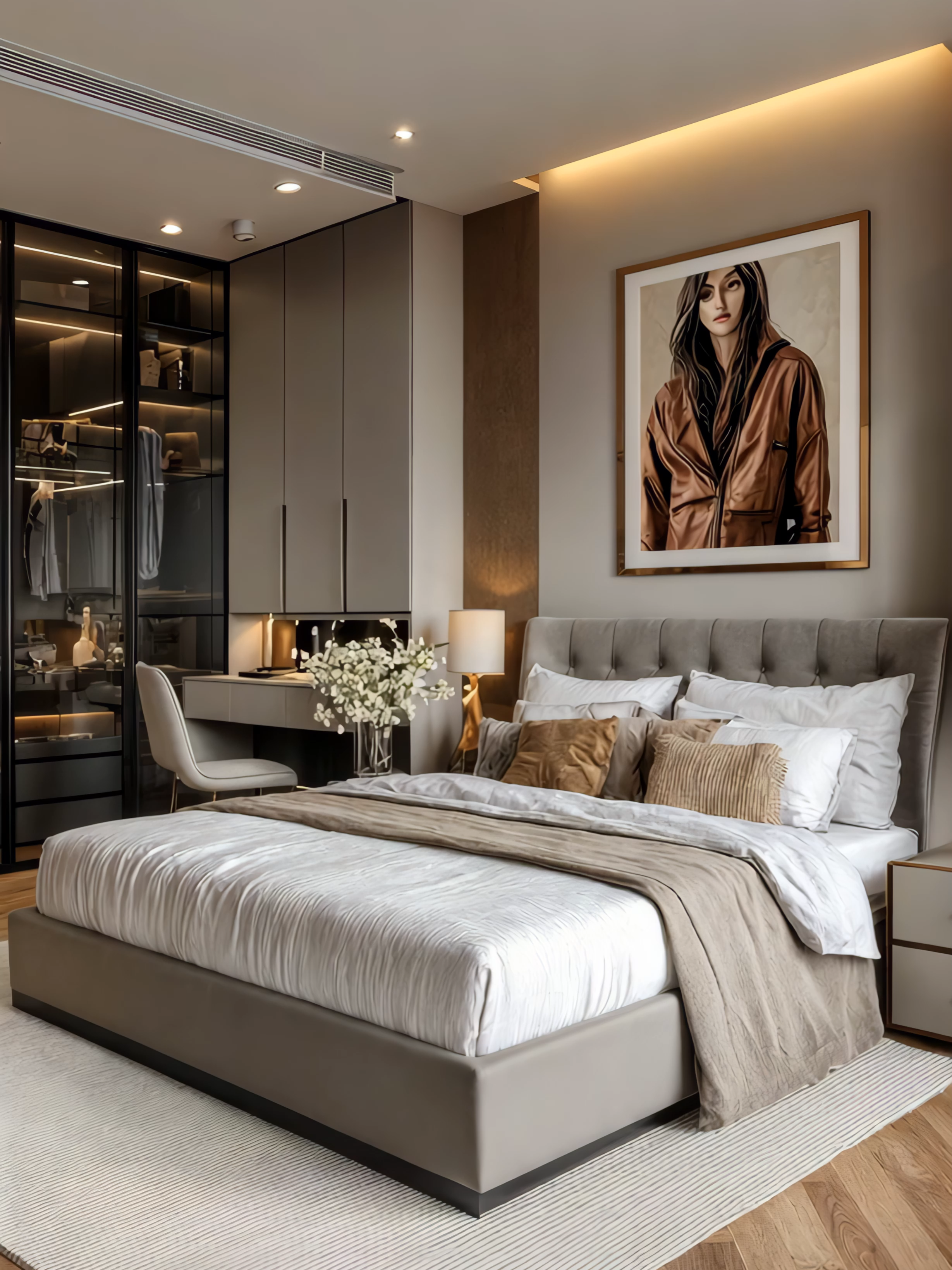 🎨✨ Thiết kế phòng ngủ sang trọng, kết hợp tranh nghệ thuật và nội thất cao cấp, toát lên vẻ tinh tế. #noithattugia #maunoithatdep #xuhuongnoithat #sangtronghiendai #noithatphongngu #phongcachphongngu #fyp #xuhuong