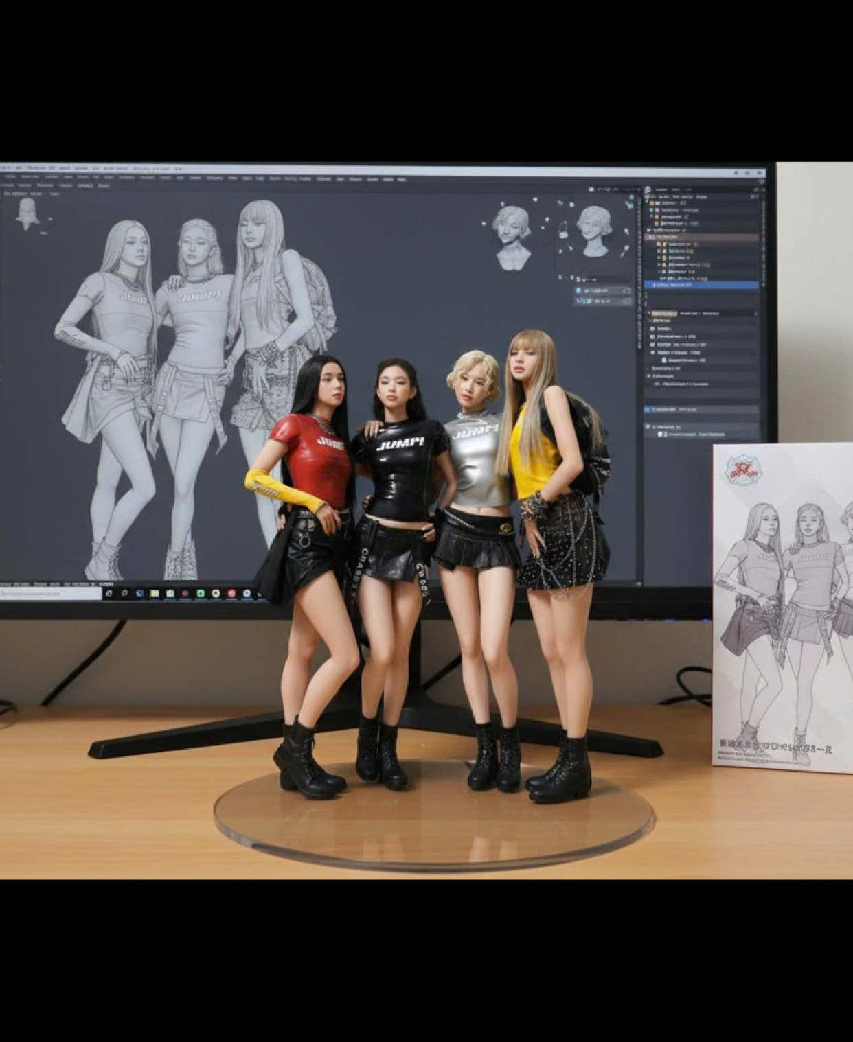Tread Ai mô hình blackpink 💕 #tread #ai #3d #baby #blackpink 