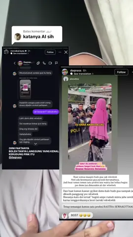 Membalas @اسف Sodara nya keluar udah klarifikasi, yg mau tau cek aja igoy nya tanya sendiri yaa punten .. ga tau bener apa engga ya jangan dihujat 🙏🏻 kembali lagi KAWAL TUNTUTAN KITA KE DPR 🇮🇩 #ibujilbabpink 