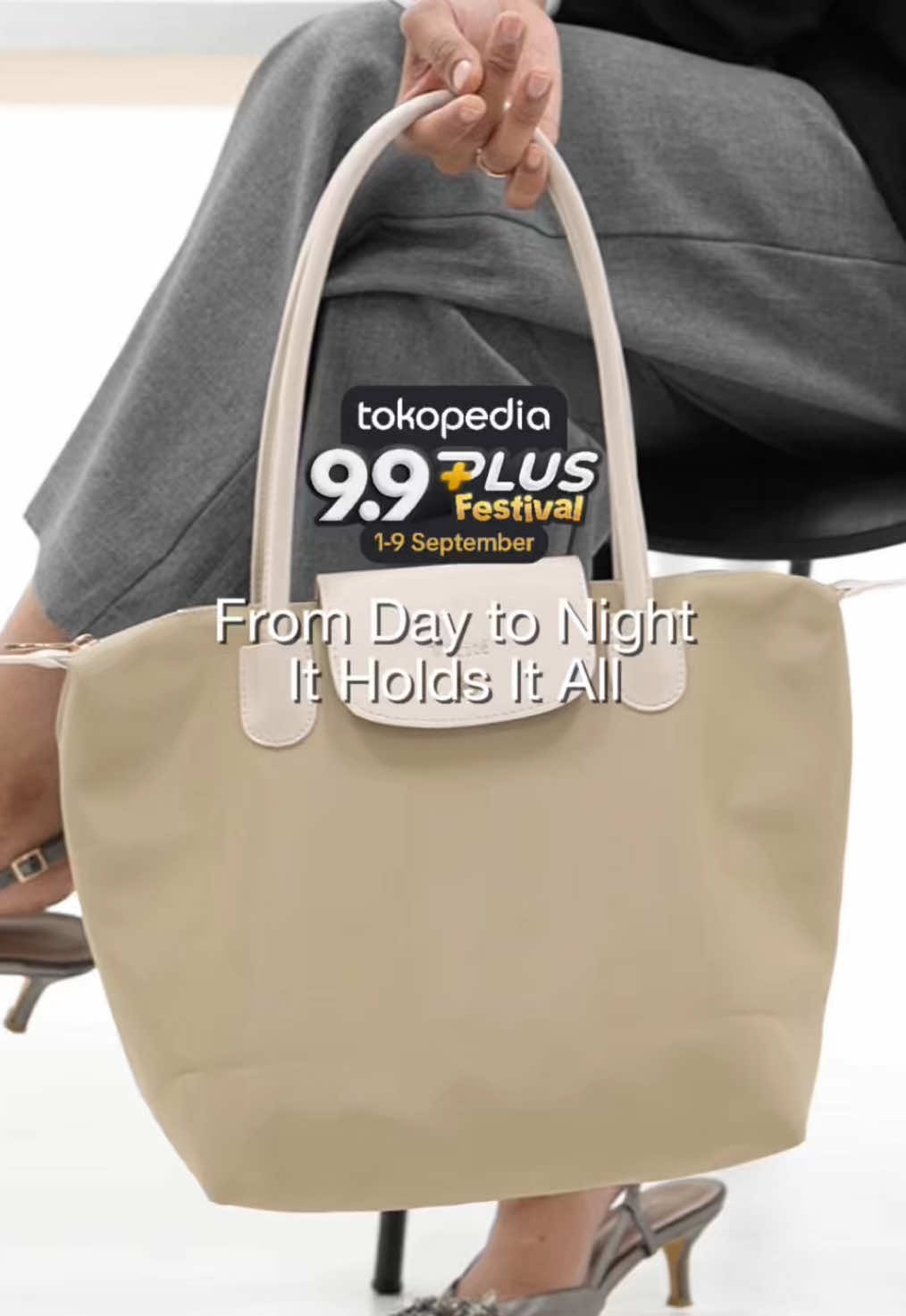 Ready to make it yours? Hit that checkout button now!🙂‍↔️🤍 In frame : Estry Tote Bag in Khaki Color #verite #bagforwomen #newcollection #lokalbrand #taslokal 