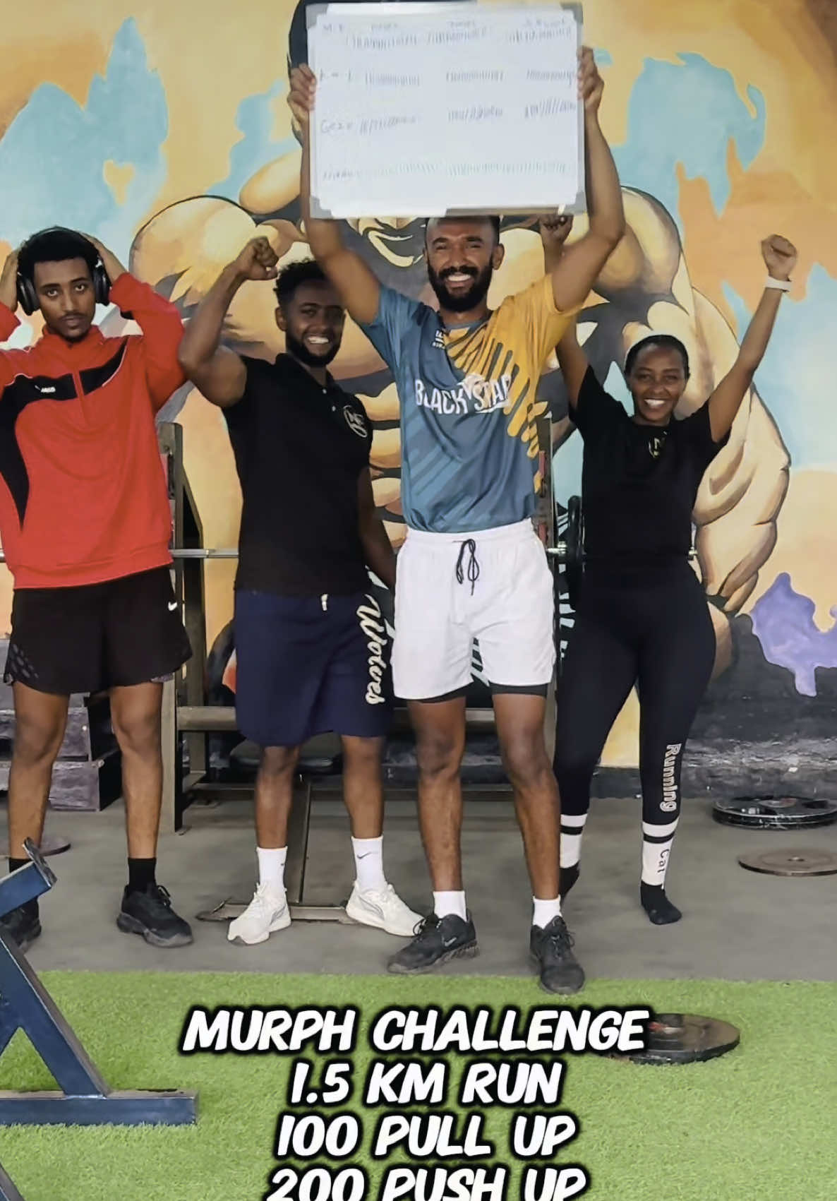 Murphs challenge   1.5 km run   100 pull up  200 push up  300 squats   1.5 km run.  Done ቢሾፍቱ ሮዝሜሪ ሆቴል ፊለፊት ኦሮሚያ ህንፃ 3ተኛ ፎቅ   0988683118  0968668113 @Kaleab @Nitsu💚 #bishoftureview #gym #Fitness #ethiogym #fyp 