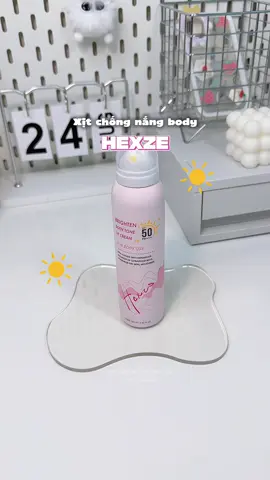 Xịt chống nắng body nâng tone da mà tui mê dạo gần đây #xitchongnang #xitchongnangbody #hexze #xitchongnangnangtone #viral 