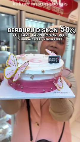 ‼️DISKON 50% DI BUNGA BAKERY KEBON PEDES, BOGOR‼️ PROMO BERLAKU DARI TGL 5-7 SEPT 2025 AJA!! 📍BUNGA BAKERY KEBON PEDES, BOGOR #fyp #kulinerbogor #oleholehbogorkekinian #kueultahbogor #serunyakulinerbareng