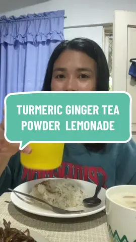 Turmeric Ginger Tea Powder Lemonade 🍋✨ Refreshing, healthy, at perfect pang-lunch! Mainit o malamig, solve ka! #turmeric #ginger #gingertea #healthydrink #lemonade