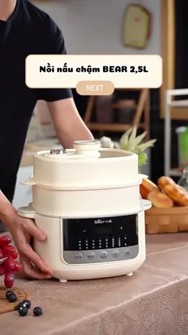 👉Nồi Nấu Cháo Chậm 2.5L Bear DDZ-J25G2, Kèm Xửng Hấp, 8 Chế Độ Nấu, Có Hẹn Giờ 👉Bảo Hành 18 Tháng #bearstorevietnam #noinauchaocham #noinauchambear #noinaucham 
