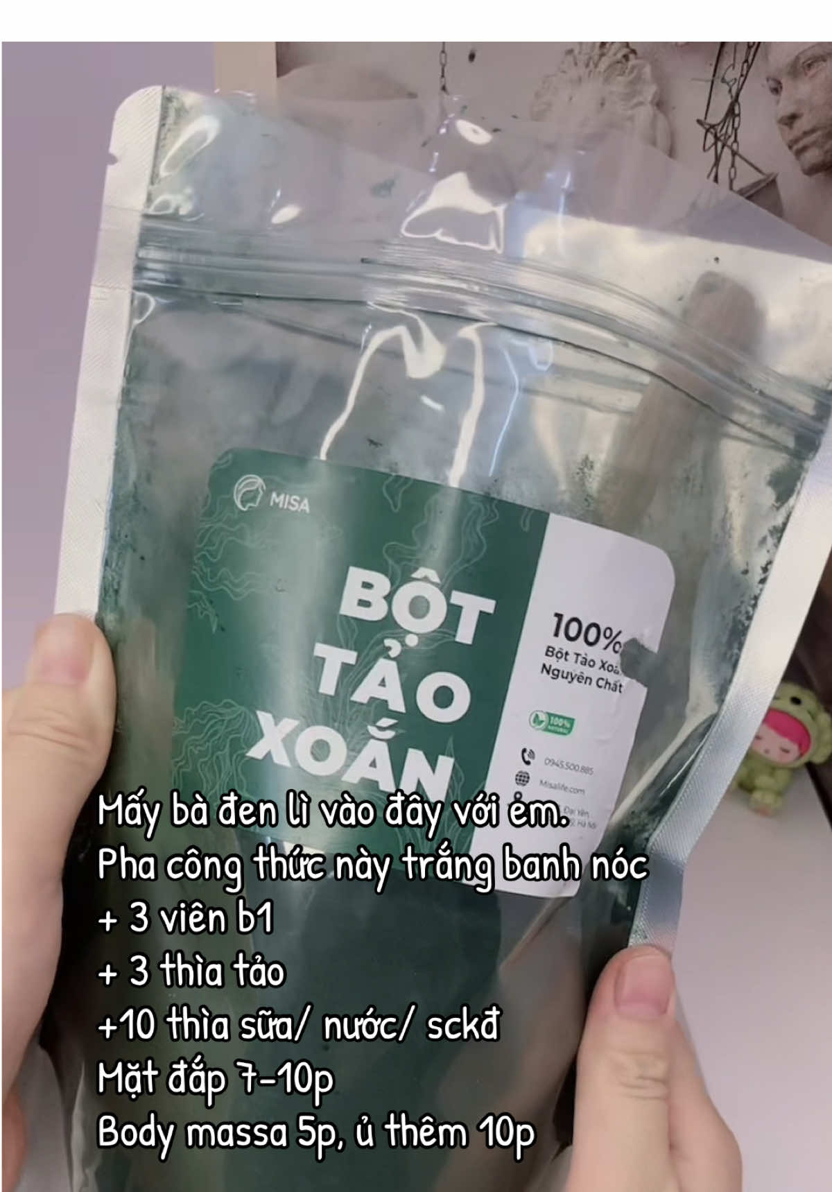 Bột tảo xoắn ủ trắng body #xuhuong #lamdep #utrang #bottaoxoan #goclamdep 