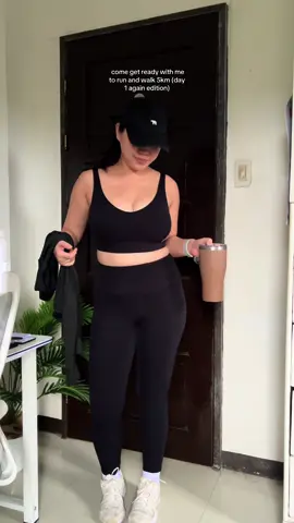 Get ready with me to run 5km! #grwm #getreadywithme #workoutset #workoutsetoutfit 