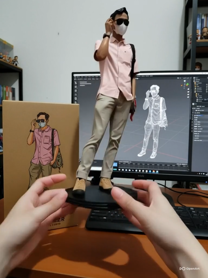 Miniatur diri Pakai Gemini dan Openart Prompt nya: Gemini:  