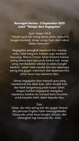 Renungan Harian 5 Sept 2025