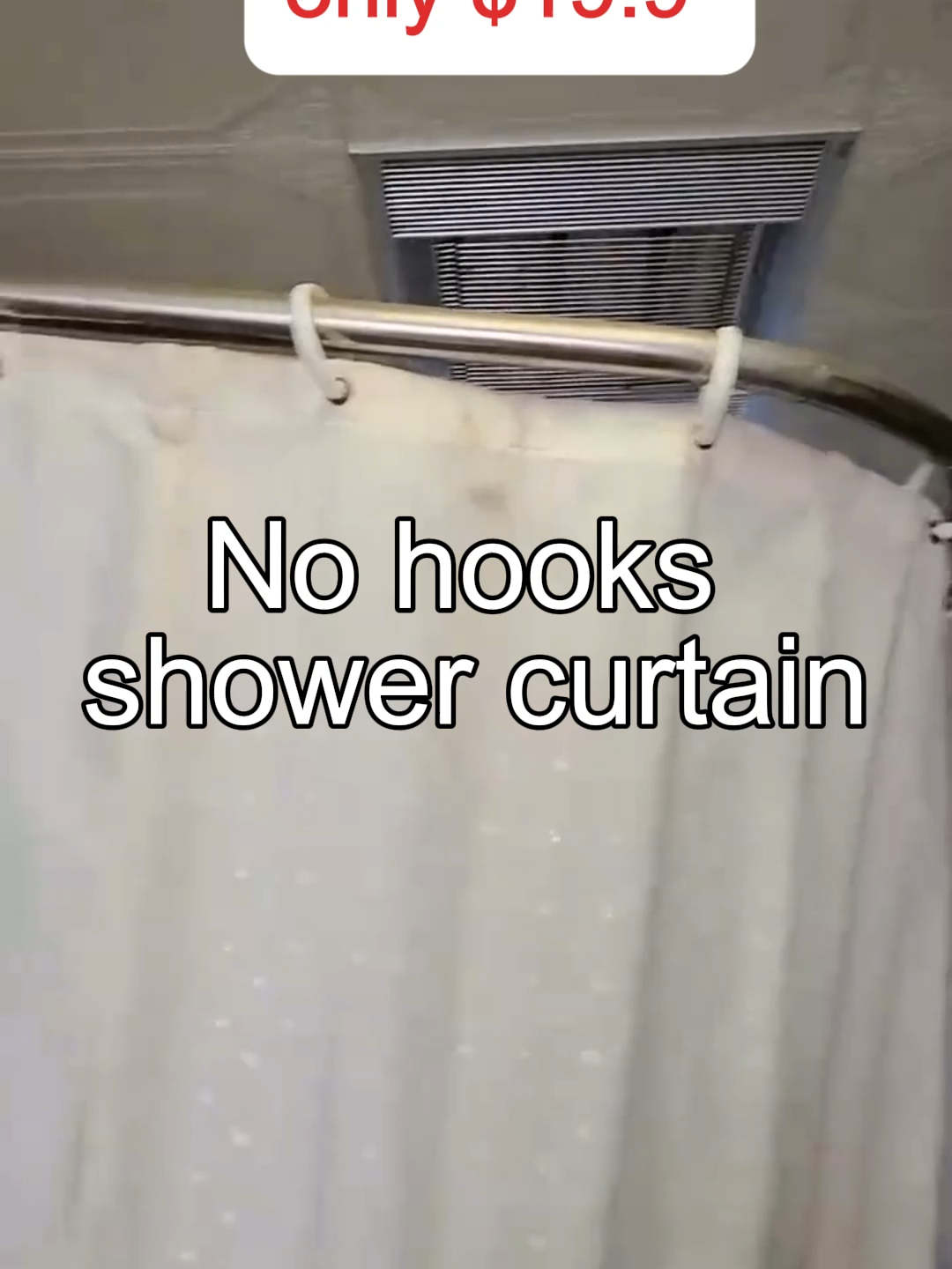 Buckle-free designed shower curtain: convenient, waterproof and highly practical#11047#EUTXL #nohooks #showercurtains