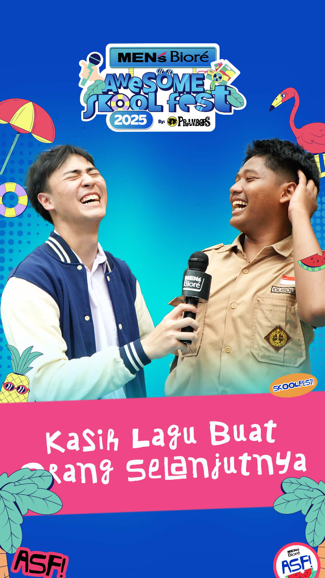 Seru banget liat peserta saling lempar lagu dan nyanyi bareng di School Invasion Men’s Biore Awesome Skool Fest 2025 🎶 See you on the 20th of September 2025! Cek info lainnya di IG @prambors dan @mensbiore_id ya! #SiapTampilAwesome #AwesomeSkoolFest2025 
