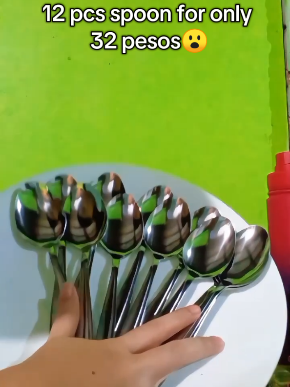 12 pcs.spoon for only 32 pesos, afford na afford mo to beh! #spoon #affordablespoonandfork #kitchenware #12pcsspoon #12pcsspoonandfork 