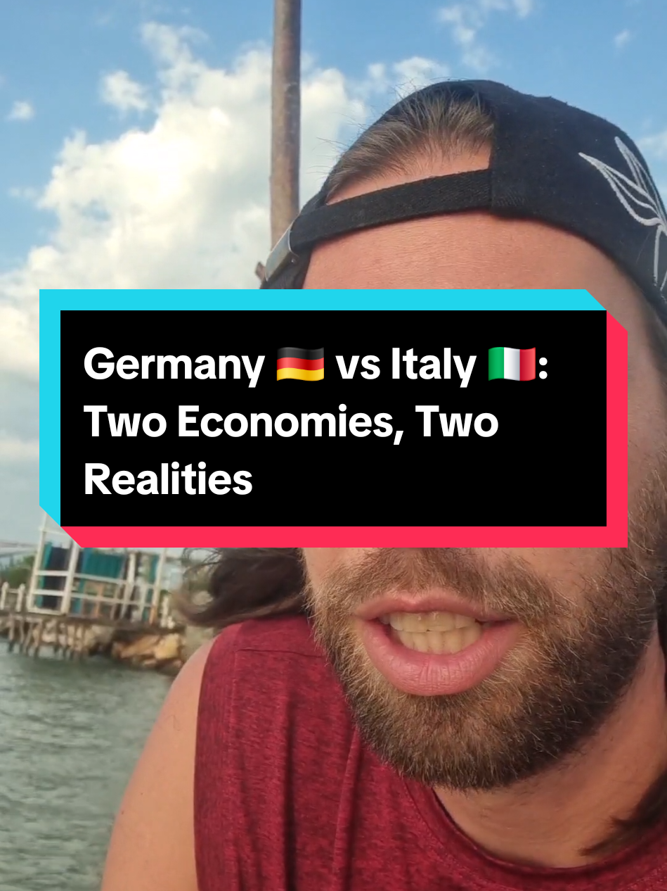 Germany vs Italy: one is the EU’s industrial powerhouse, the other thrives on creativity and family businesses. Their economies couldn’t be more different — and that shapes everyday life. I post daily from the road, follow for more. #fyp #germany #italy #economy #culture 