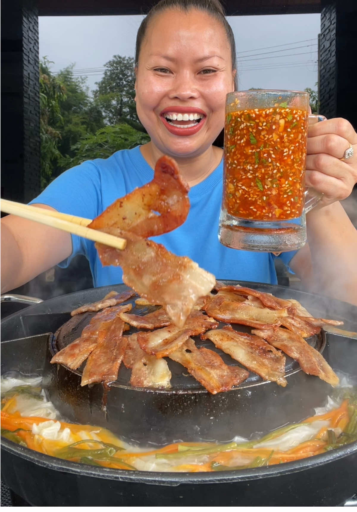 หมูกระทะวันฝนตก😋☔️