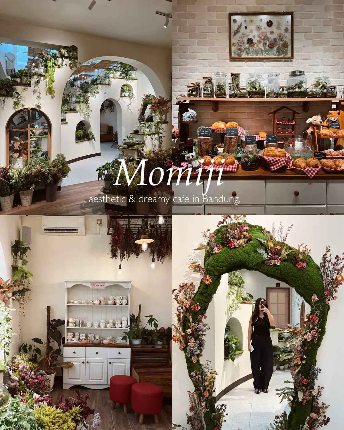 aesthetic cafe baru di Bandung! tempat nya lucuu & dreamy. selain dessert, pastry, disini jg jual gelas2 lucukkk😍🤍 . 📍Momiji Cafe Jl. Jingga Niaga Kaler no. 19-20, Padalarang, Kota Baru Parahyangan. #cafebandung #bandungaesthetic #kulinerbandung #kbp #fypviralシ 