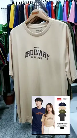 เสื้อยืดคอกลม แบรนด์ haas ลายพิมพ์ ORDINARY ใส่ได้ทั้งผู้ชาย และผู้หญิง #เสื้อยืดคอกลม #tiktoklooks #tiktokป้ายยา #สวยพุ่งจนต้องแชร์  #haas 