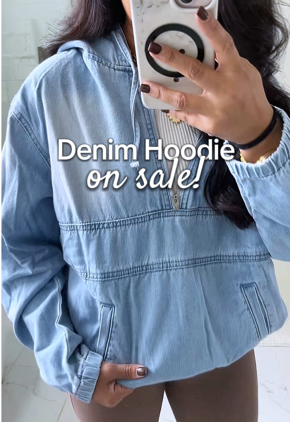 Denim Hoodie is 50% OFF TODAY!!! This pullover is a hidden gem. It’s so dang cute and comfy.  #denimhoodie #denimpullover #hoodie #falloutfit #pullover @USBoutique Chic 