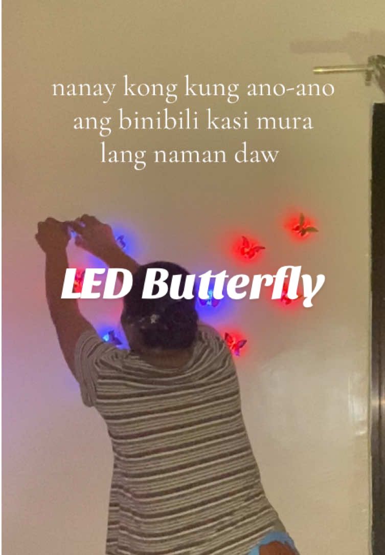 Ang cute ng kwarto ni Mama, may pa-butterfly lights pa ✨🦋 #fyp #ledlights #butterfly 