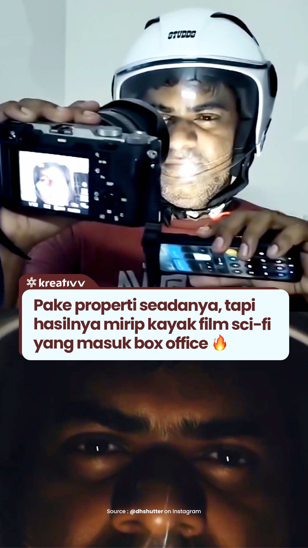 The real one man show ini mah! 🤩 Jadi aktor + cameraman + gaffer + editor. Persis kaya job desc di konoha🫢 Cr: @dhshutter