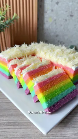 Rainbow cake kukus super lembut empuk dan anti gagal !! #rainbowcake #idejualan #resepmudah #resepkue #resepmudah 