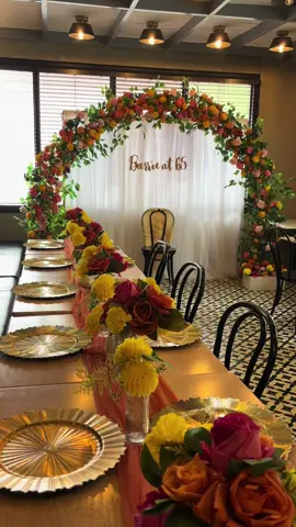 Barrie at 65 💕🌼🌸🌺 📍@LOLA Cafe Tomas Morato Branch Mezzanine Area #affordablebackdrop #lolacafe #eventstyling #affordablestyling #lolacafetomasmorato 