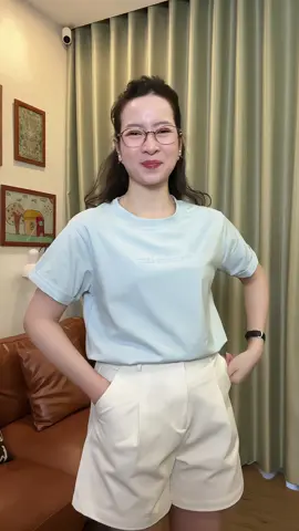 Áo thun thì phối với cái gì cũng xinh#trangtocxoan69 #babytee #ecochic 