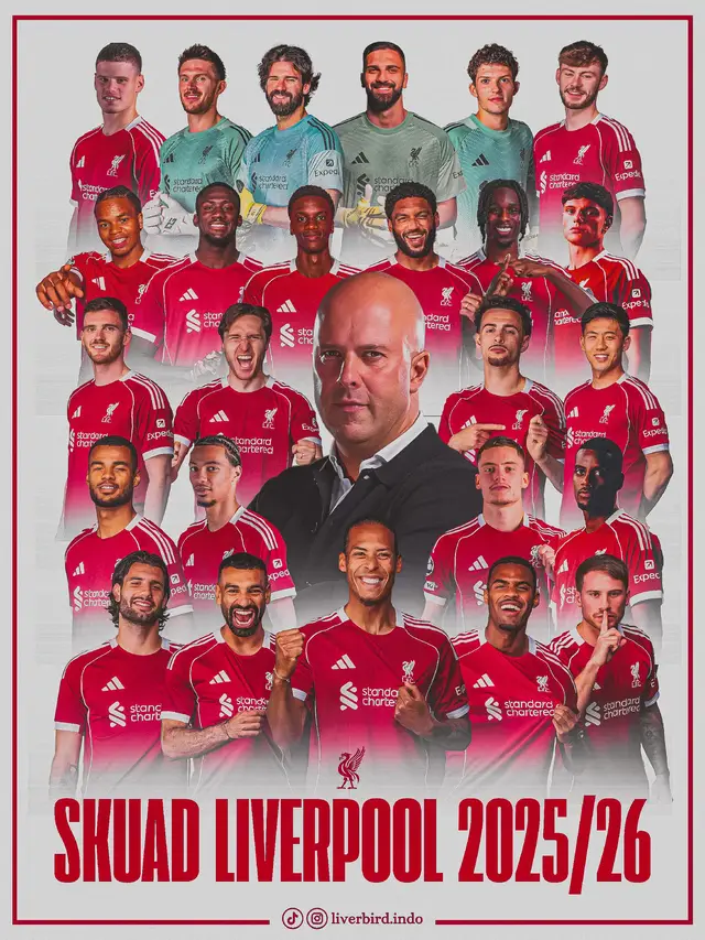 Bismillah, mudah-mudahan bisa 'back to back' jura Premier League, sama bisa juara juga di Champions League 😇 Seberapa yakin kalian sama skuad Liverpool sekarang, kops? 😁 𝑪𝒂𝒕𝒂𝒕𝒂𝒏: 𝑵𝒐𝒎𝒐𝒓 𝒑𝒖𝒏𝒈𝒈𝒖𝒏𝒈 20 𝒊𝒕𝒖 𝒎𝒖𝒏𝒈𝒌𝒊𝒏 𝒕𝒂𝒌 𝒍𝒂𝒈𝒊 𝒉𝒂𝒅𝒊𝒓, 𝒕𝒂𝒑𝒊 𝒅𝒊 𝒉𝒂𝒕𝒊 𝒔𝒖𝒑𝒐𝒓𝒕𝒆𝒓 𝑳𝒊𝒗𝒆𝒓𝒑𝒐𝒐𝒍, 𝑰𝒂 𝒂𝒌𝒂𝒏 𝒔𝒆𝒍𝒂𝒍𝒖 𝒂𝒃𝒂𝒅𝒊 ❤️ #𝑭𝒐𝒓𝒆𝒗𝒆𝒓20 #Liverpool #YNWA #Skuad #RedsTogether #ThisMeansMore 