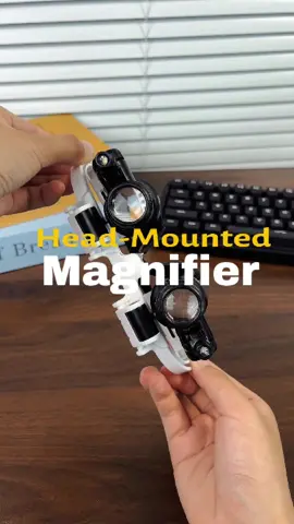 🔥 Perfect vision for DIY & precision work! This LED head-mounted magnifier lights up like daylight 👁️ #DIYProjects #PrecisionTools #MakerLife  #tiktokdeal #Loveyourboobs 