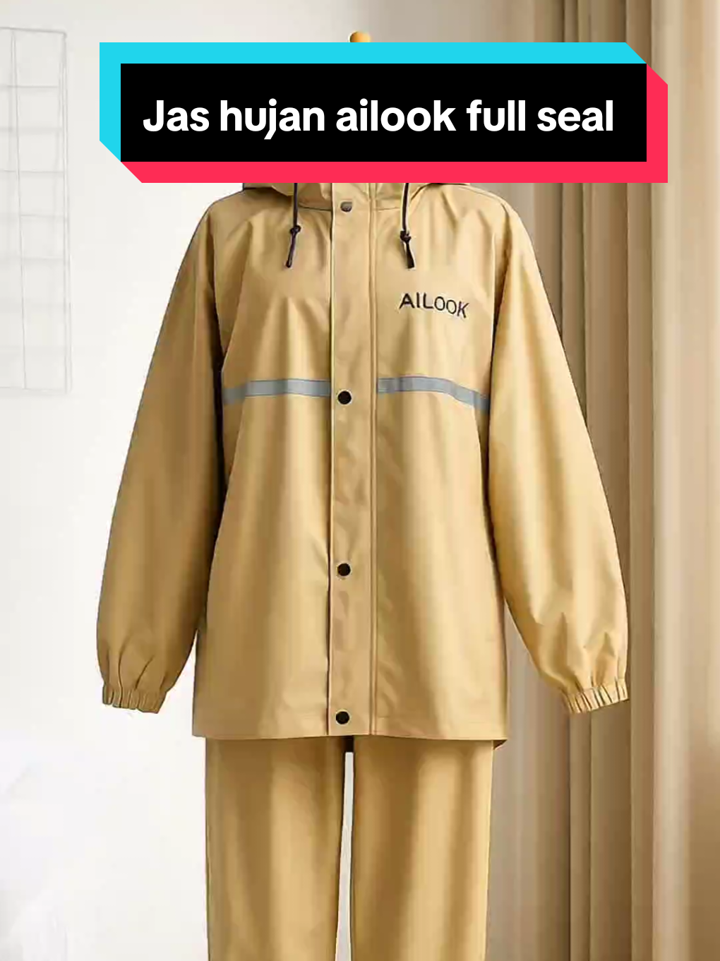 jas hujan ailook anti rembes full seal press #jashujanpriawanita #jashujanaillok 