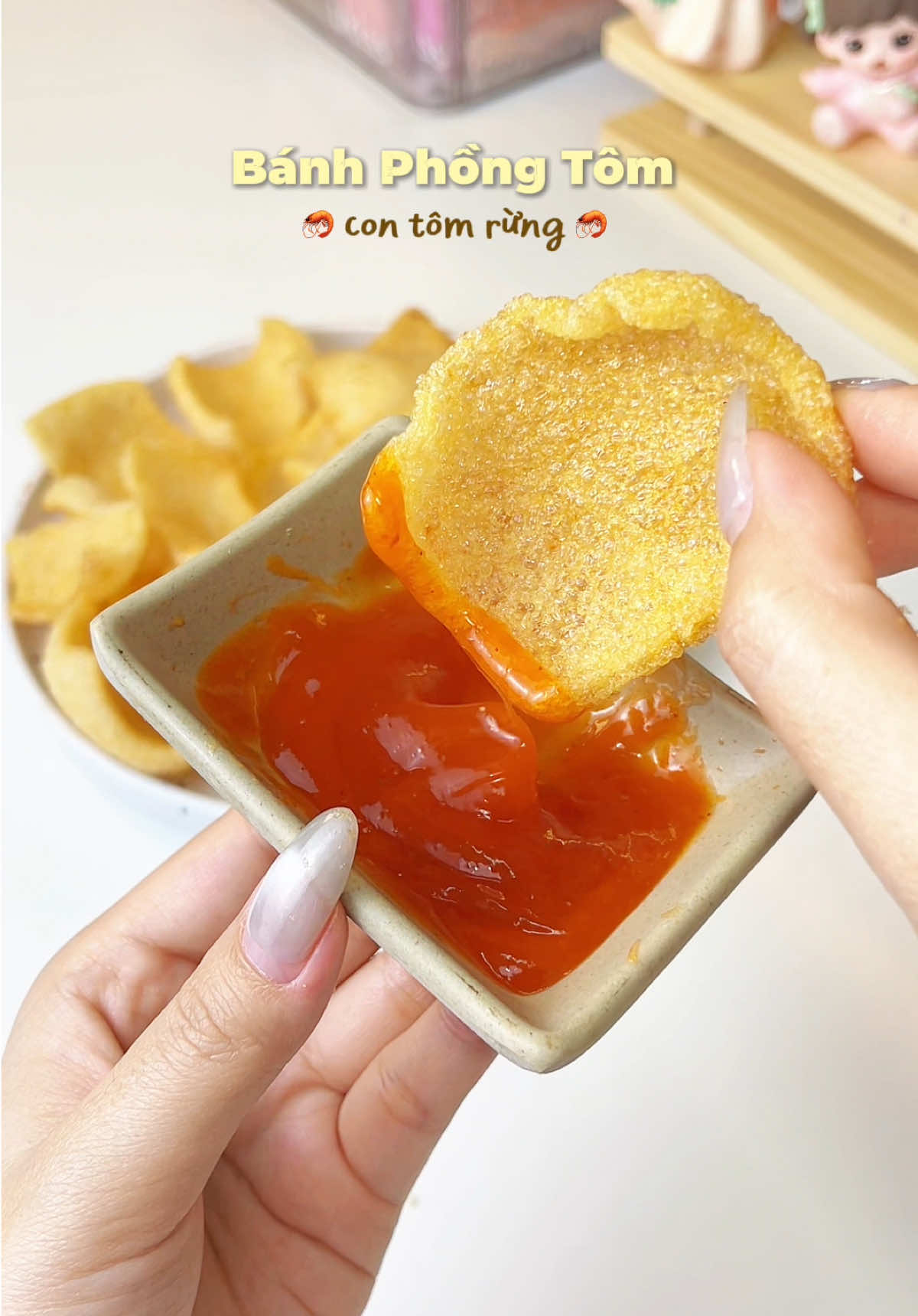 Bánh phồng tôm giòn rụm luôn , ăn ngon lắm #banhphongtom #contomrung #anvat #doanvat #thaothichriviu 