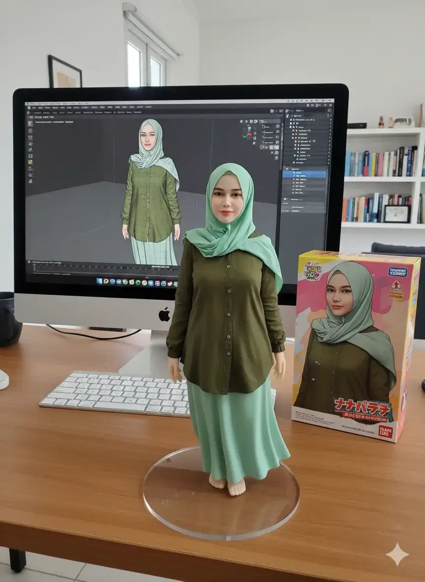 Cara Edit Miniatur AI 1.Buka Google 2.Ketik Google Gemini 3.Tambahkan Poto