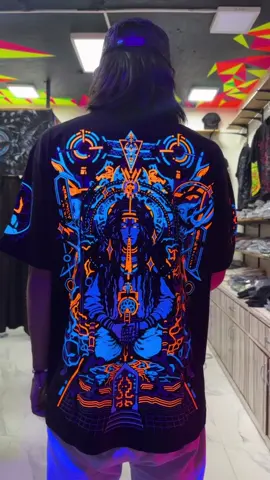 Design Name: Shamanic  Prints: UV Light Reactive Fit: Oversized Fit Fabric: 100% Cotton Stay bold, stay unique, and wear your vibe! We are open 7 days a week 🚨 Store Location: 📍Jhamsikhel, Lalitpur 📍Basantapur, Freakstreet #ultratribenepal #glowinthedark #psychedelicart #streetwear #tshirt 