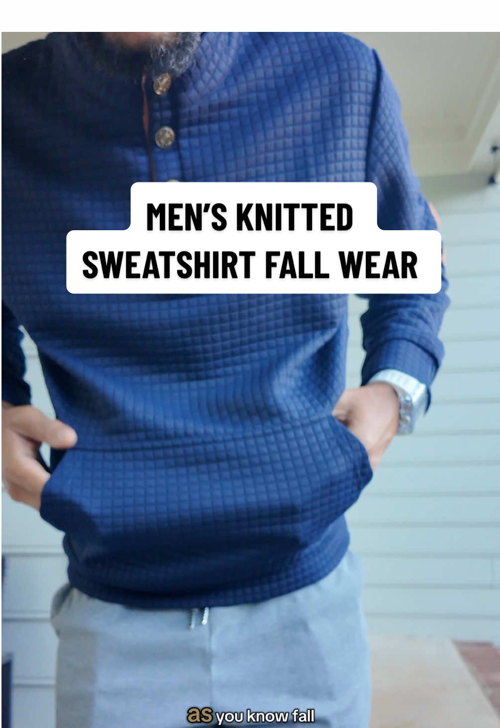 Knitted sweatshirt with pocket perfect for the fall on those cold mornings, nice casual sweatshirt easy to style #sweatshirt #knitted #mensfallfashion #falldealsforyou  #creatorsearchinsights 