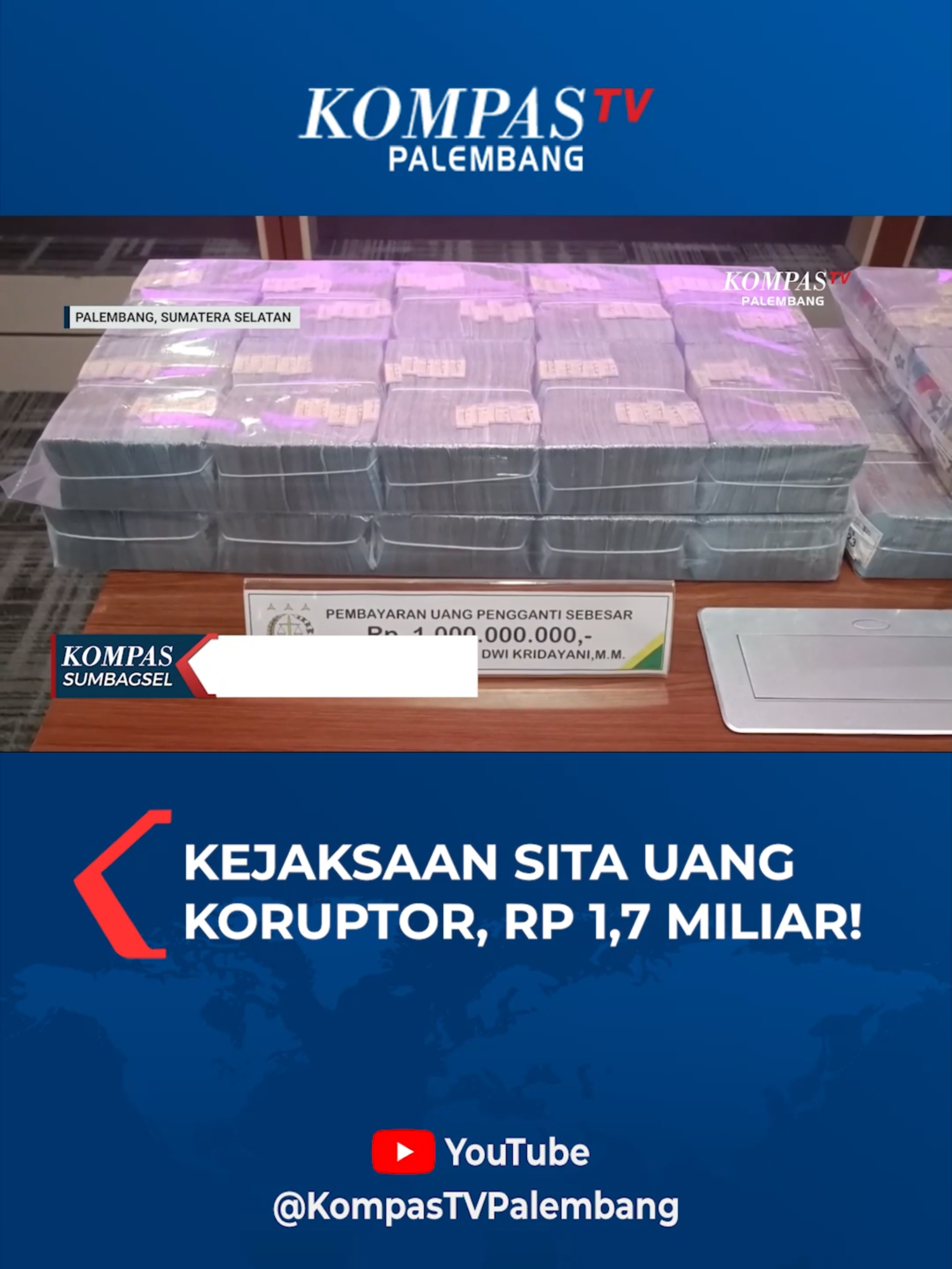 Kejaksaan Terima Uang Pengganti, Dana Rp 1,7 Miliar dari Korupsi Pajak dan Masjid Kembali ke Negara #palembang #kejaksaan #korupsi