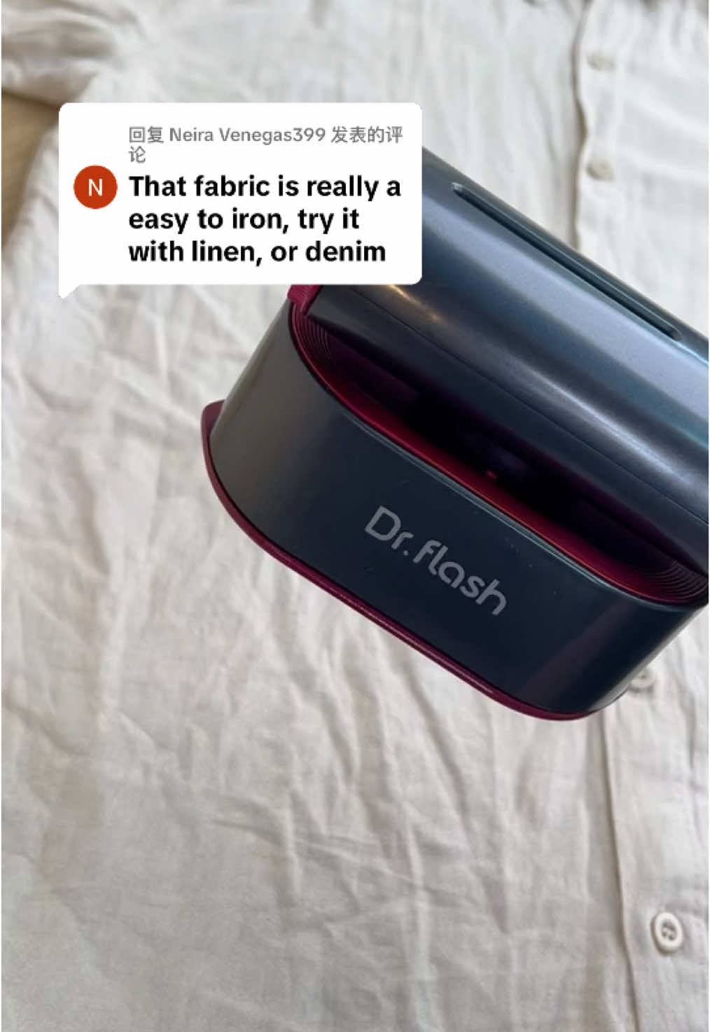回复 @Neira Venegas399 Are you satisfied with this effect? #drflash2in1steamer #steameriron #garmentsteamer #steamironforclothes #besttiktokshopfinds #tiktokshopblackfriday #tiktokshop#asmr#asmrvideo  #steamer#tiktokblackfriday  #rushtok2025#asmrsounds 