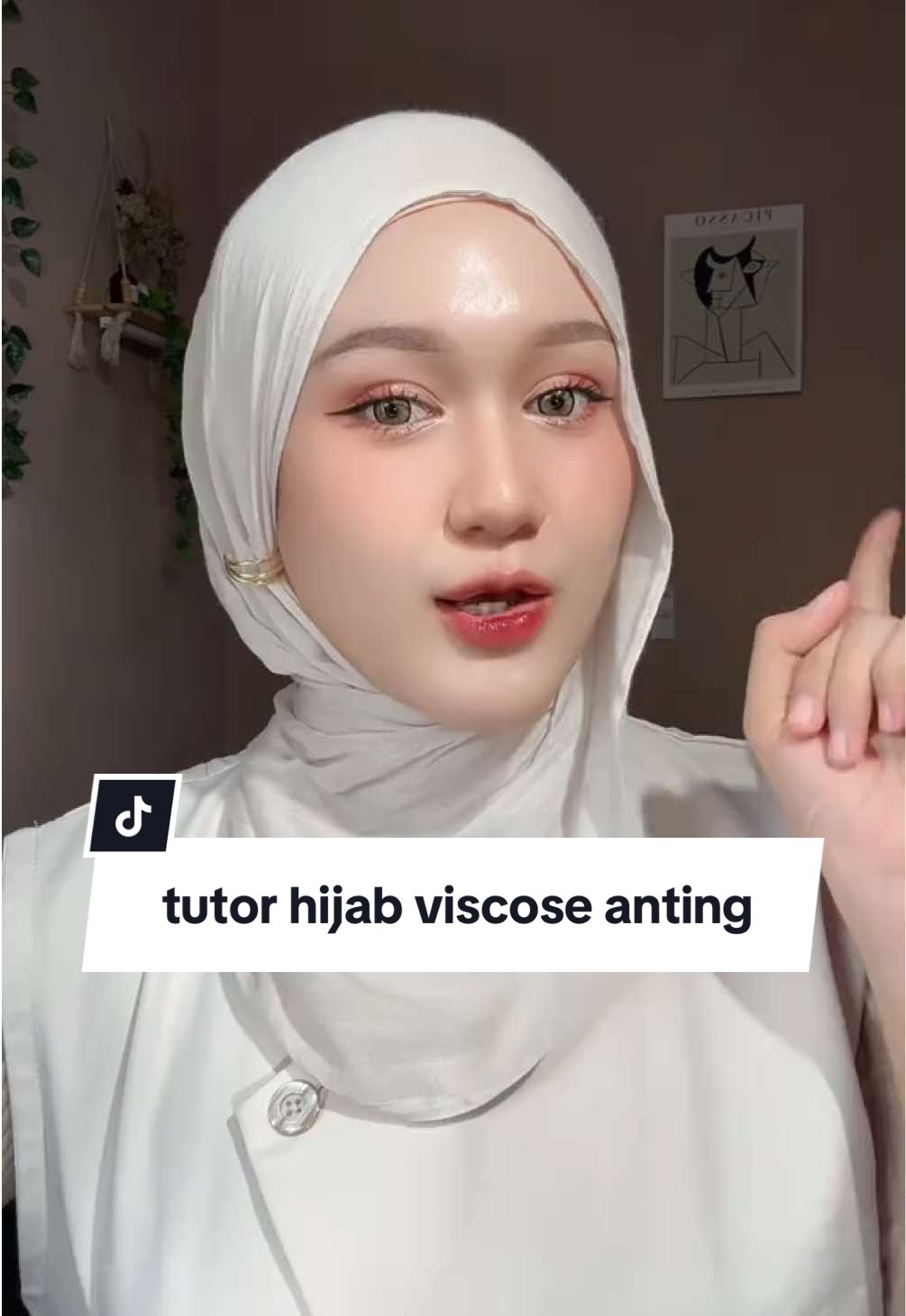 tutorial hijab viscose anting🫶🏻💗 #hijabviscose #antinghijab #earings #hijabtutorial #tutorialhijab 